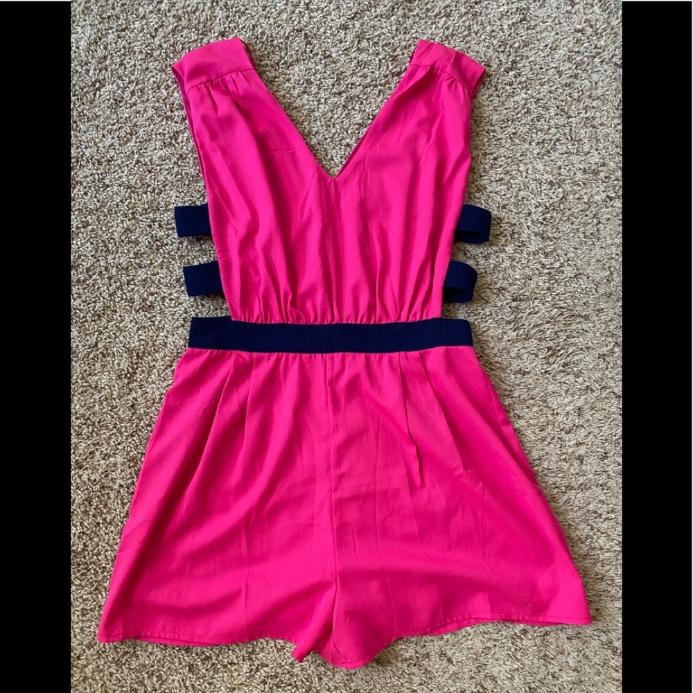 Hot pink romper